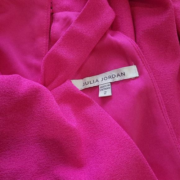 Julia Jordan Barbiecore Y2K Halter Top Magenta Hot Pink Wide Leg Jumpsuit - Picture 3 of 7